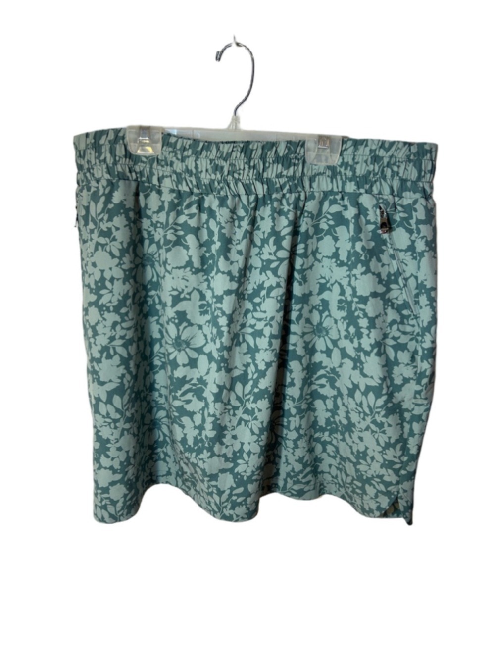 Penningtons Active Zone Activewear Floral Print Elastic Waist Skort - Sage Green